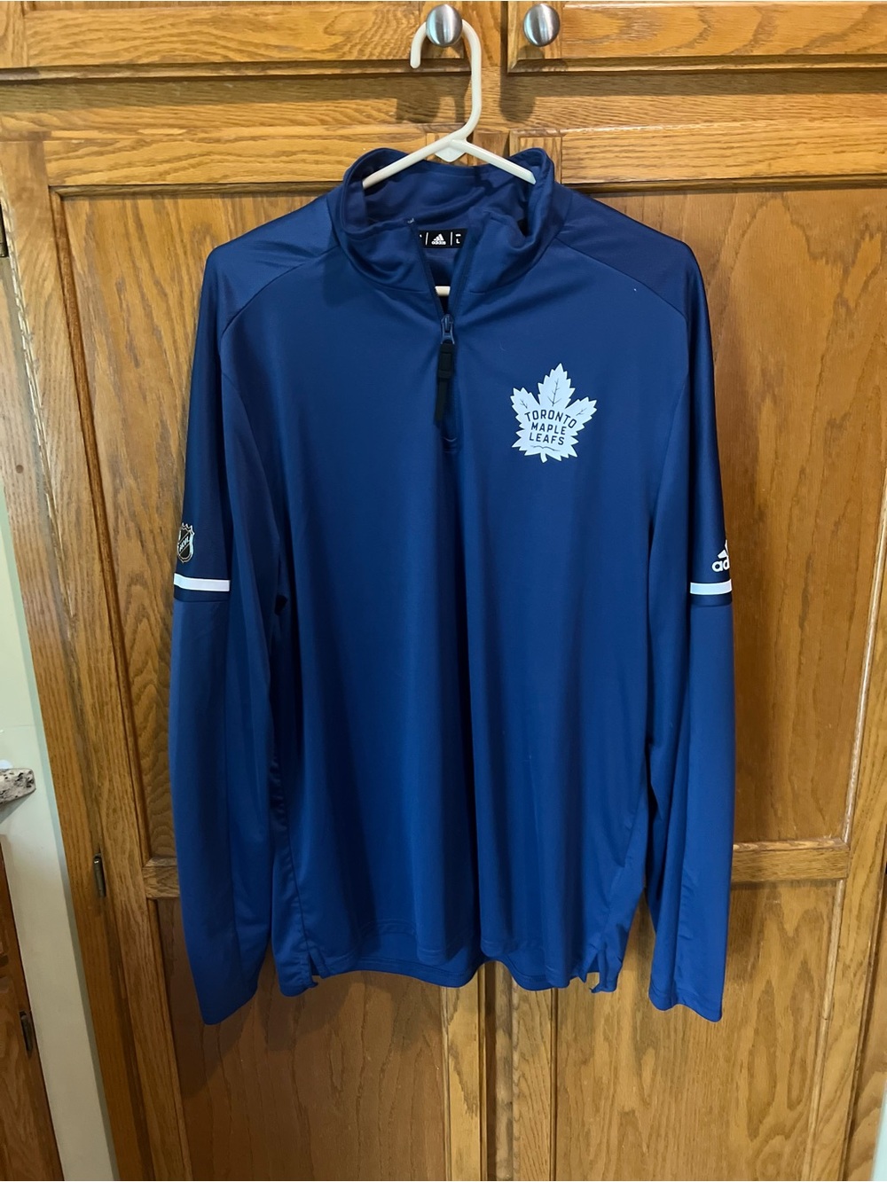 Adidas Toronto Maple Leafs 1/4 Zip Fan Jacket